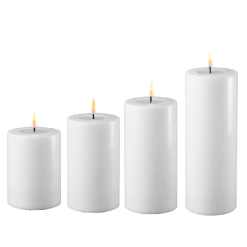 Deluxe Homeart HVID BLOKLYS Ø7,5CM