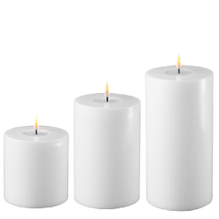 Deluxe Homeart HVID BLOKLYS Ø10CM