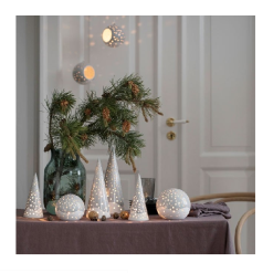 F & H KÄHLER NOBILI GRÅ JULETRÆS FYRFADSSTAGER