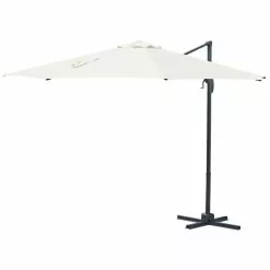 HosLange Parasol 3x3 Meter Frithængende - Hvid
